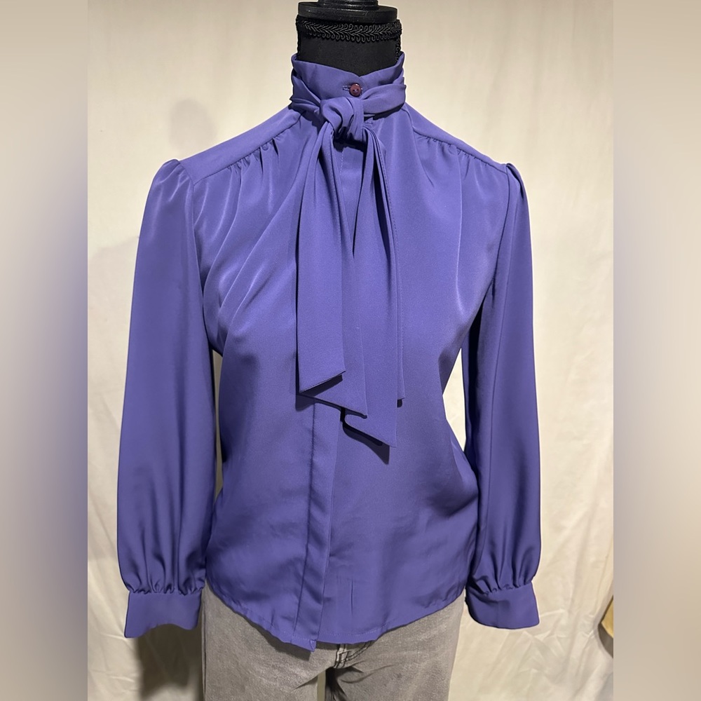 Vintage Pendleton Bow Blouse XS
